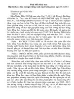 Khai mac Hoi thi Giao luu Olympic Tieng anh cap truong