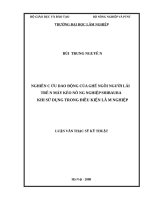 Nghiên cứu dao động của ghế ngồi người lái trên máy kéo nông nghiệp shibaura khi sử dụng trong điều kiện lâm nghiệp​ 