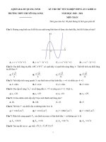 26  đề thi thử TN THPT 2021   môn toán   THPT chuyên hạ long   quảng ninh   lần 1   file word có lời giải 