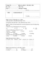 De kiem tra cuoi HK I tat ca cac mon lop 5