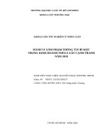 Hành vi xâm phạm thông tin bí mật trong kinh doanh theo luật cạnh tranh năm 2018 (luận văn thạc sĩ luật học) 