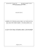 Nghiên cứu tính đa dạng thực vật thân gỗ tại khu bảo tồn thiên nhiên   văn hóa đồng nai 