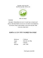 Tìm hiểu tình hình sản xuất và kết quả áp dụng kỹ thuật tiến bộ trong sản xuất cây bắp cải (kyebetsu) tại trang trại takuji seki, làng kawakami, tỉnh nagano, nhật bản 