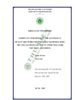 Nghiên cứu tình hình tiêu thụ sản phẩm và đề xuất một số biện pháp đẩy mạnh hoạt động tiêu thụ sản phẩm tại công ty TNHH công nghệ việt nhật hải phòng 