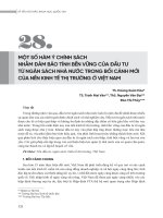 Một số hàm ý chính sách nhằm đảm bảo tính bền vững của đầu tư từ ngân sách nhà nước trong bối cảnh mới của nền kinh tế thị trường ở Việt Nam