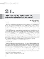 Chính sách thu hút FDI hậu COVID-19 nhằm phát triển bền vững nền kinh tế