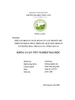 Tiếp cận dịch vụ ngân hàng của các hộ kinh doanh du lịch cộng đồng dân tộc thiểu số tại xã mường hoa, thị xã sa pa, tỉnh lào cai 