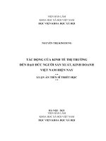 Tác động của kinh tế thị trường đến đạo đức người sản xuất, kinh doanh việt nam hiện nay 
