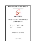 Tóm tắt Luận văn Thạc sĩ: Quy hoạch, tối ưu mạng di động 4G tại VNPT Bắc Ninh