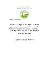 Nghiên cứu một số đặc điểm của bệnh do leucocytozoon spp  ở gà thả vườn tại tỉnh lạng sơn và thử nghiệm phác đồ điều trị 