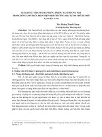 Giải quyết tranh chấp bằng trọng tài thương mại trong bối cảnh thực hiện Hiệp định thương mại tự do thế hệ mới tại Việt Nam
