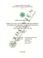 Nghiên cứu công tác kế toán tiêu thụ thành phẩm và xác định kết quả hoạt động sản xuất kinh doanh tại công ty cổ phần đầu tư phát triển nguyễn huy hà nội 