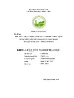 Tìm hiểu thực trạng và đề xuất giải pháp xây dựng nông thôn mới trên địa bàn xã ngọc động, huyện hà quảng, tỉnh cao bằng 