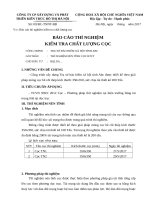 Báo cáo kết quả thí nghiệm nén tĩnh