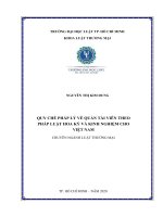 Quy chế pháp lý về quản tài viên theo pháp luật hoa kỳ và kinh nghiệm cho việt nam (luận văn thạc sĩ luật học) 