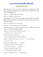 Đề dự đoán kỳ thi thpt quốc gia 2021 môn Anh số 5