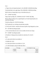 trả bài đầu tư tài chính