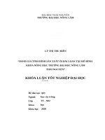 Đánh giá tình hình sản xuất ổi đài loan tại mô hình khoa nông học trường đại học nông lâm thái nguyên 