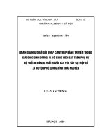 Luận án Tiến sĩ Y học: Nghiên cứu giải pháp can thiệp bằng truyền thông giáo dục dinh dưỡng và bổ sung viên sắt trên phụ nữ độ tuổi 20 đến 35 tuổi người dân tộc Tày tại một số xã