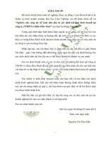 Nghiên cứu công tác kế toán tiêu thụ và xác định kết quả kinh doanh tại công ty TNHH cơ điện hòa ninh 