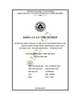 Đánh giá thực trạng và đề xuất giải pháp nâng cao chất lượng nước sông nhuệ đoạn chảy qua xã nhật tựu huyện kim bảng tỉnh hà nam 
