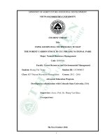 Using geospatial technology to map the forest carbon stock in cuc phuong national park 