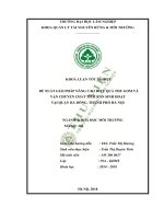 Đề xuất giải pháp nâng cao hiệu quả thu gom và vận chuyển chất thải rắn sinh hoạt tại quân hà đông thành phố hà nội 