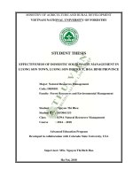 Effectiveness of domestic solid waste management in luong son town luong son district hoa binh province 