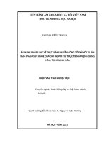 Áp dụng pháp luật về thực hành quyền công tố đối với vụ án xâm phạm sức khỏe của con người từ thực tiễn huyện hoằng hóa, tỉnh thanh hóa 