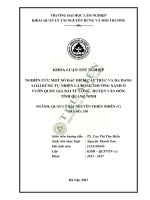 Nghiên cứu một số đặc điểm cấu trúc và đa dạng loài rừng tự nhiên lá rộng thường xanh ở vườn quốc gia bái tử long huyện vân đồn tỉnh quảng ninh 