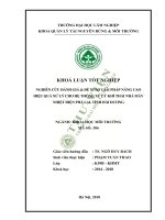 Nghiên cứu đánh giá và đề xuất giải pháp nâng cao hiệu quả xử lý cho hệ thống xử lý khí thải nhà máy nhiệt phản lại tỉnh hải dương 