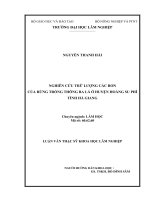 Nghiên cứu trữ lượng carbon của rừng trồng thông ba lá ở huyện hoàng su phì tỉnh hà giang 