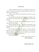 Nghiên cứu tác động của người dân xã ngọc sơn tới tài nguyên động vật của khu bảo tồn thiên nhiên ngọc sơn ngỗ luông tỉnh hòa bình 