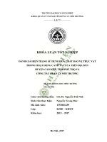 Đánh giá hiện trạng sử dụng hóa chất bảo vệ thực vật trong hoạt động cạnh tác lúa trên địa bàn huyện cẩm khê tỉnh phú thọ và công tác quản lý môi trường 