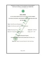 Evaluating effects of acacia plantation forest on surface runoff and erosion in luong son headwater of vietnam 