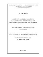 Nghiên cứu cơ sở khoa học đề xuất các giải pháp giáo dục bảo tồn tại khu bảo tồn thiên nhiên pù luông tỉnh thanh hóa 