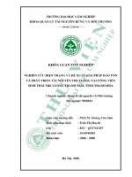 Nghiên cứu hiện trạng và đề xuất giải pháp bảo tồn và phát triển tài nguyên tre luồng tại công viên sinh thái tre luồng thanh tam tỉnh thanh hóa 