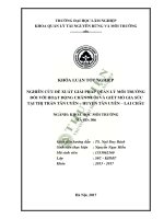 Nghiên cứu đề xuất giải pháp quản lý môi trường đối với hoạt động chăn nuôi và giết mổ gia súc tại thị trấn tân uyên huyện tân uyên lai châu 