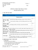 KẾ HOẠCH dạy học môn HOẠT ĐỘNG TRẢI NGHIỆM KHỐI 2