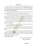 Nghiên cứu thực trạng và đề xuất giải pháp quản lý sử dụng hóa chất bảo vệ thực vật tại xã hà vân huyện hà trung tỉnh thanh hóa 