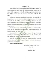 Điều tra phân bố và đề xuất các biện pháp bảo tồn loài bát giác liên podophyllum tonkinense gagnep tại vườn quốc gia ba vì hà nội 