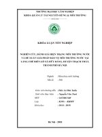 Nghiên cứu đánh giá hiện trạng môi trường nước và đế xuất giải pháp bảo vệ môi trường nước tại làng chế biến gỗ xã hữu bằng huyện thạch thất thành phố hà nội 