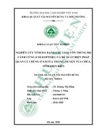 Nghiên cứu tính đa dạng các loài côn trùng bộ cánh cứng coleopteru và đề xuất biện pháp quản lý chúng ở xã tủa thàng huyện tủa chùa tỉnh điện biên 