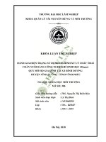 Đánh giá hiện trạng sử dụng mô hình xử lý chất thải chăn nuôi bằng công nghệ khí sinh học biogas quy mô hộ gia đình tại xã bình dương huyện vĩnh tường tỉnh vĩnh phúc 