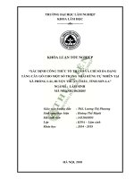 Xác định công thức tổ thành và chỉ số đa dạng tầng cây gỗ cho một số trạng thái rừng tự nhiên tại xã phổng lái huyện thuận châu tỉnh sơn la 