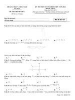 Đề thi thử tốt nghiệp THPT năm 2021 môn Toán có đáp án - Sở GD&ĐT Cà Mau