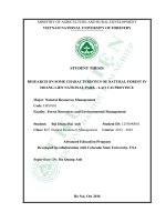 Research on some main characteristics of natural forest in hoang lien national park lao cai province 