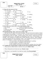 KT 1 tiet Anh 8 PPCT 73 Oanh 12 13