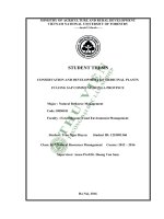 Conservation and development of medicinal plants in long sap commune son la province 