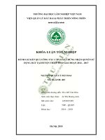 Đánh giá kết quả công tác cấp giấy chứng nhận quyền sử dụng đất tại huyện thiệu hóa tỉnh thanh hóa giai đoạn 2014 2017 